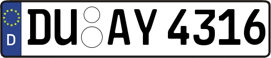 DU-AY4316