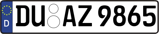 DU-AZ9865