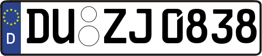DU-ZJ0838