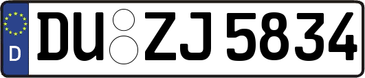 DU-ZJ5834