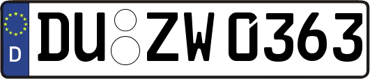 DU-ZW0363