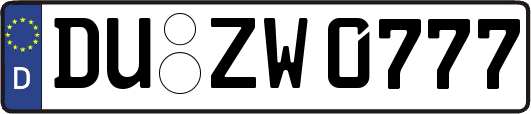 DU-ZW0777