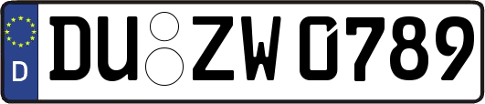DU-ZW0789