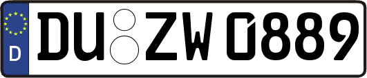 DU-ZW0889