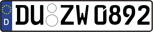 DU-ZW0892