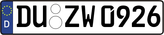 DU-ZW0926