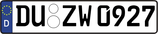 DU-ZW0927