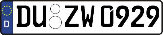 DU-ZW0929