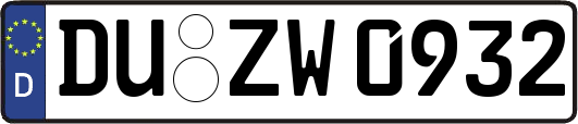 DU-ZW0932