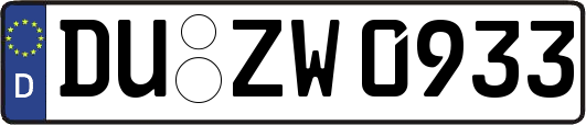 DU-ZW0933