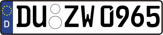 DU-ZW0965