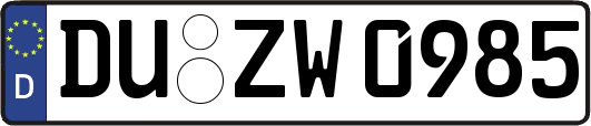 DU-ZW0985