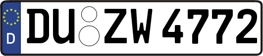 DU-ZW4772