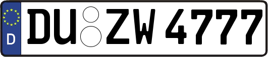 DU-ZW4777