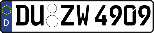DU-ZW4909