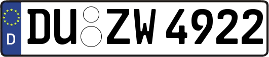 DU-ZW4922