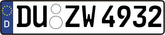 DU-ZW4932
