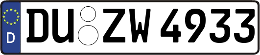DU-ZW4933