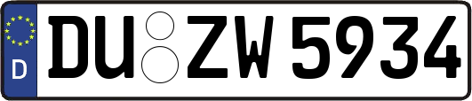 DU-ZW5934