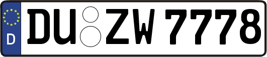 DU-ZW7778