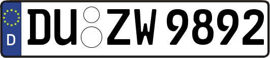 DU-ZW9892