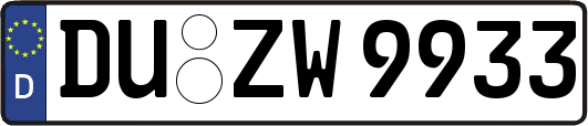 DU-ZW9933