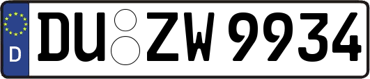 DU-ZW9934