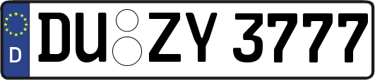 DU-ZY3777