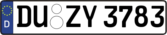 DU-ZY3783