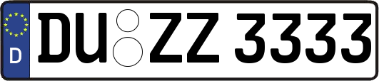 DU-ZZ3333