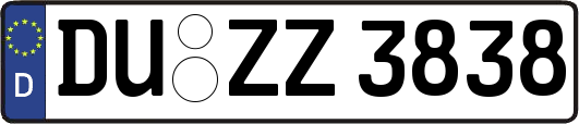 DU-ZZ3838