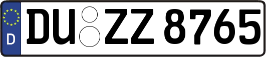 DU-ZZ8765
