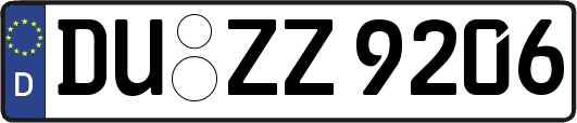 DU-ZZ9206