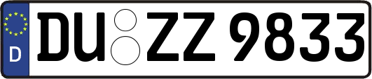DU-ZZ9833