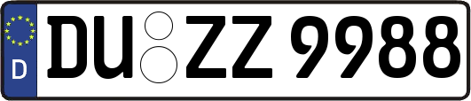 DU-ZZ9988