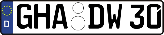 GHA-DW30