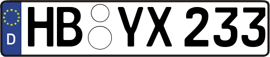 HB-YX233
