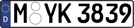 M-YK3839